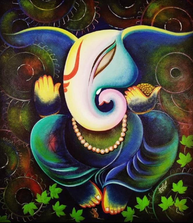 Share more than 135 modern ganesha drawings with colour