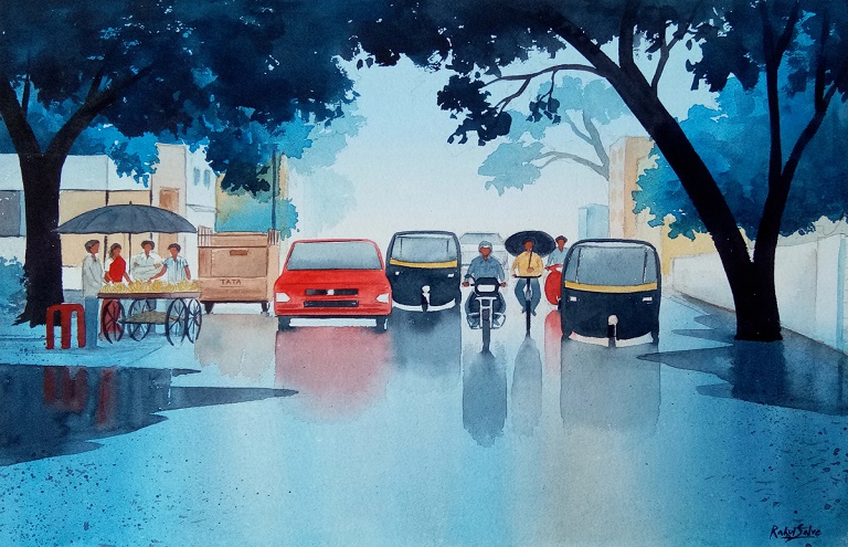 Buy Original Drawing Painting Scenery Color Drawing Dancing Online in India   Etsy