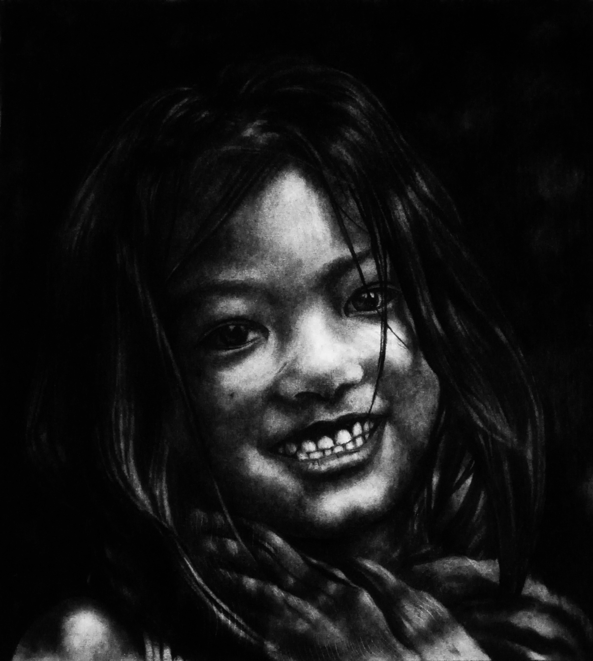 Smiling girl sketch