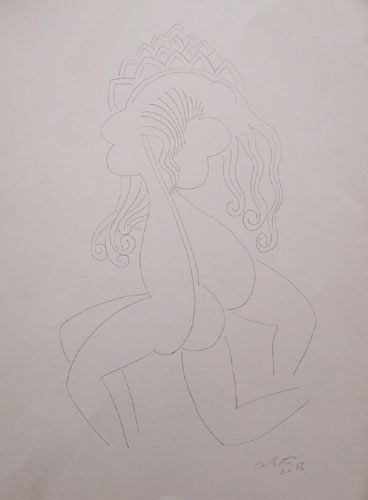 Standing female nude figure 1379