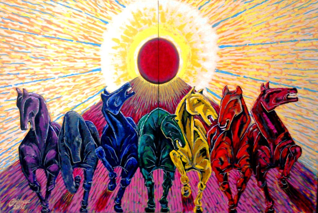 Horse Series  Seven Horses of Sun 3841