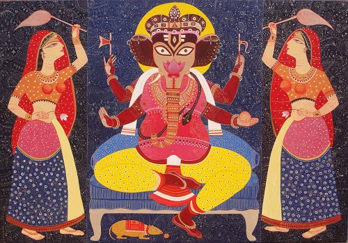 Ganapati With Riddhi And Siddhi 5795