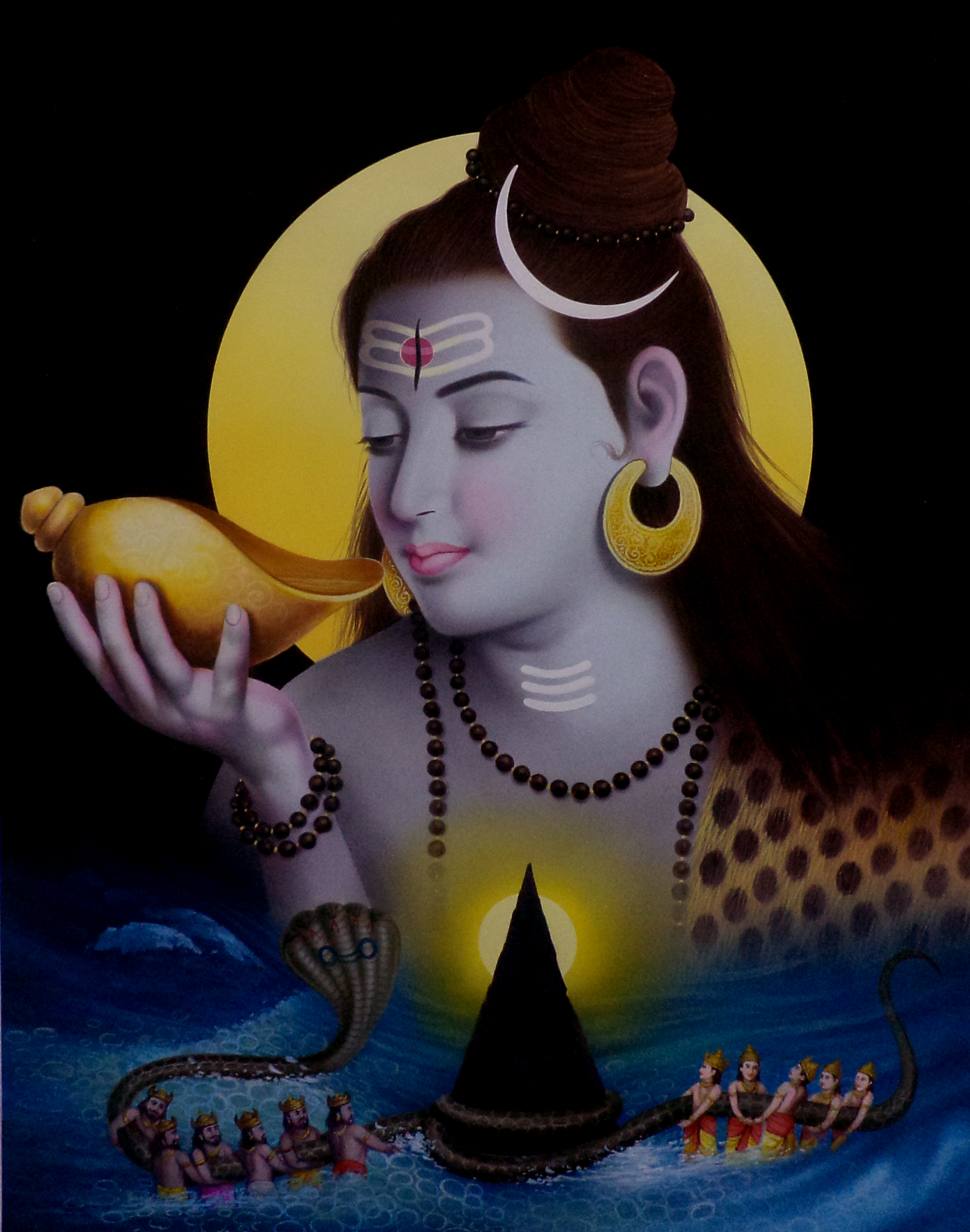 Lord Shiva Vishpaan Painting 7282