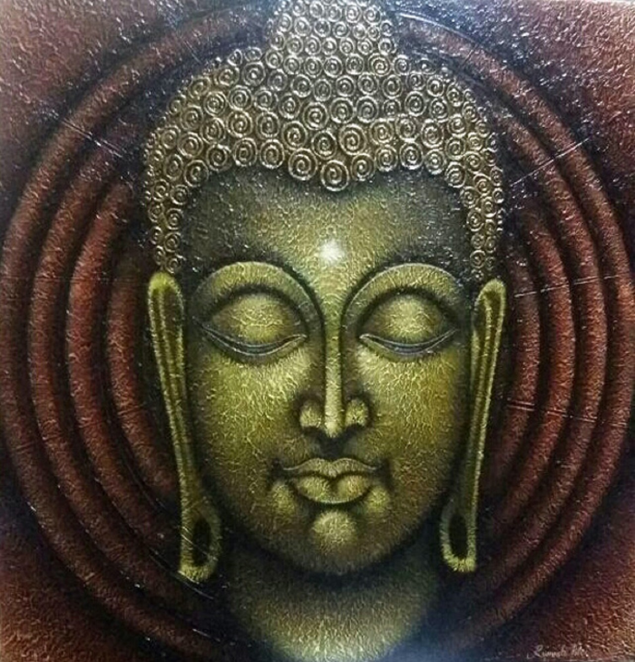 Lord Buddha with red circle 9456