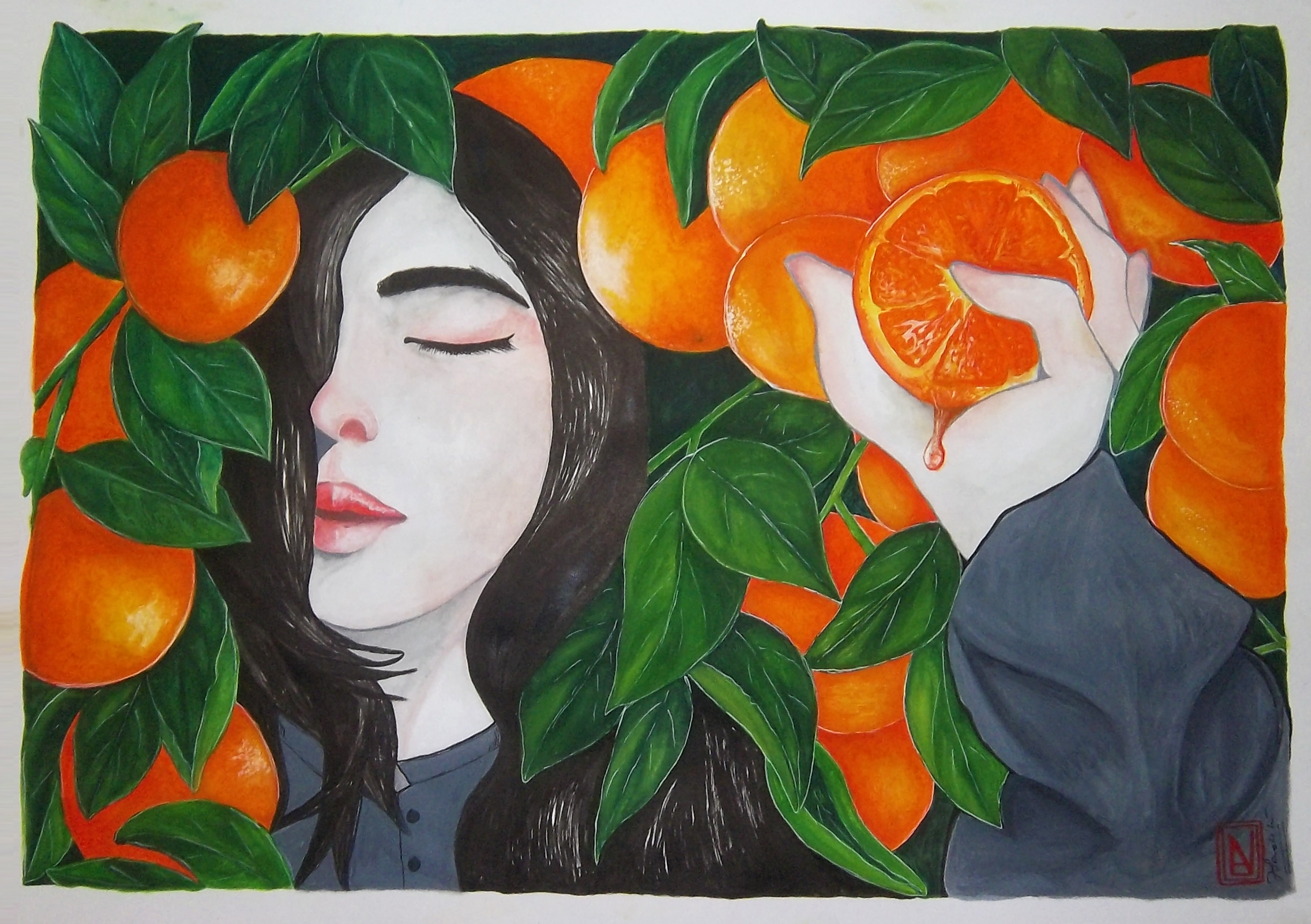 The Girl Who Loves oranges 9703