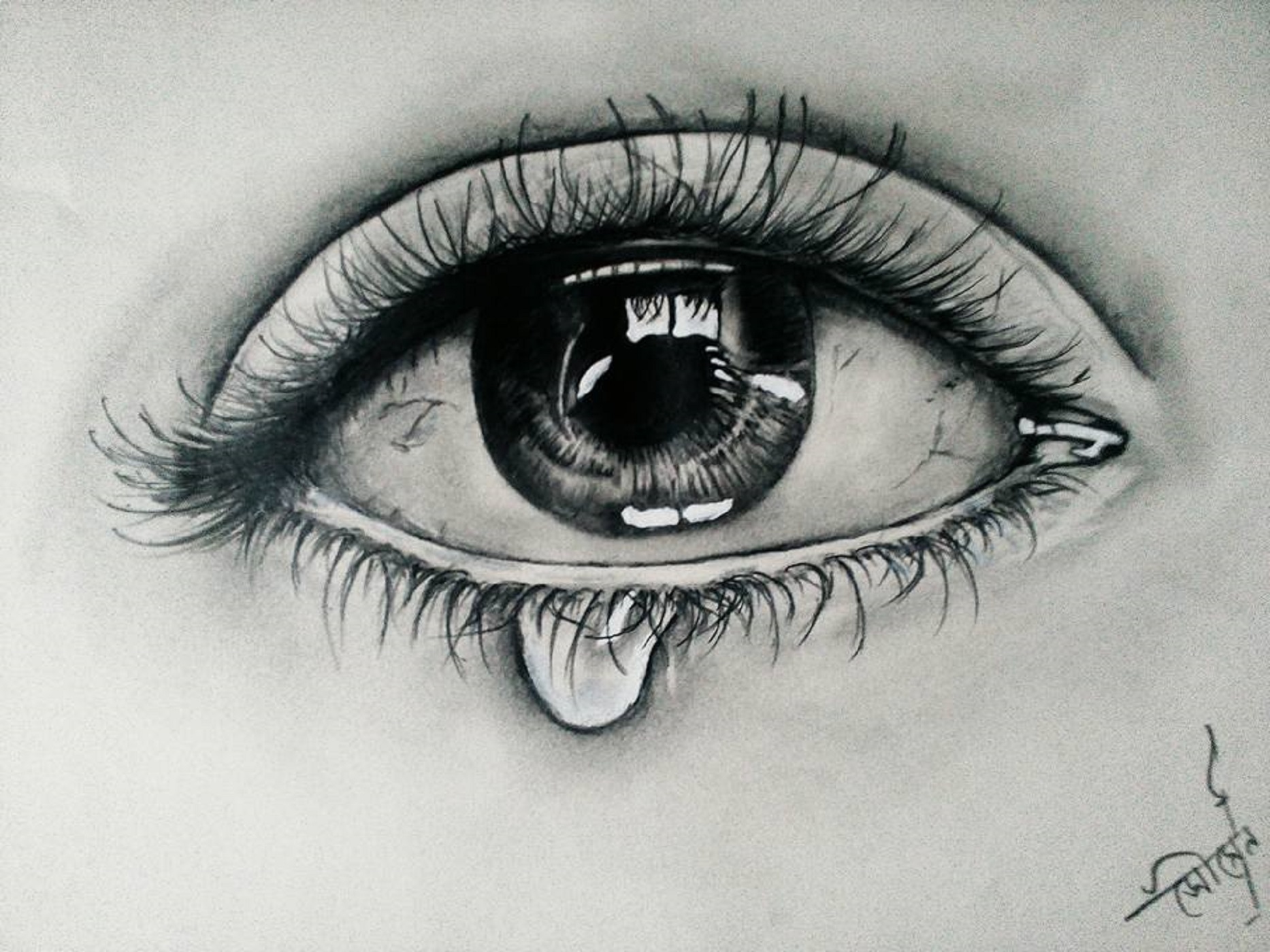 Tears on Eye 11107