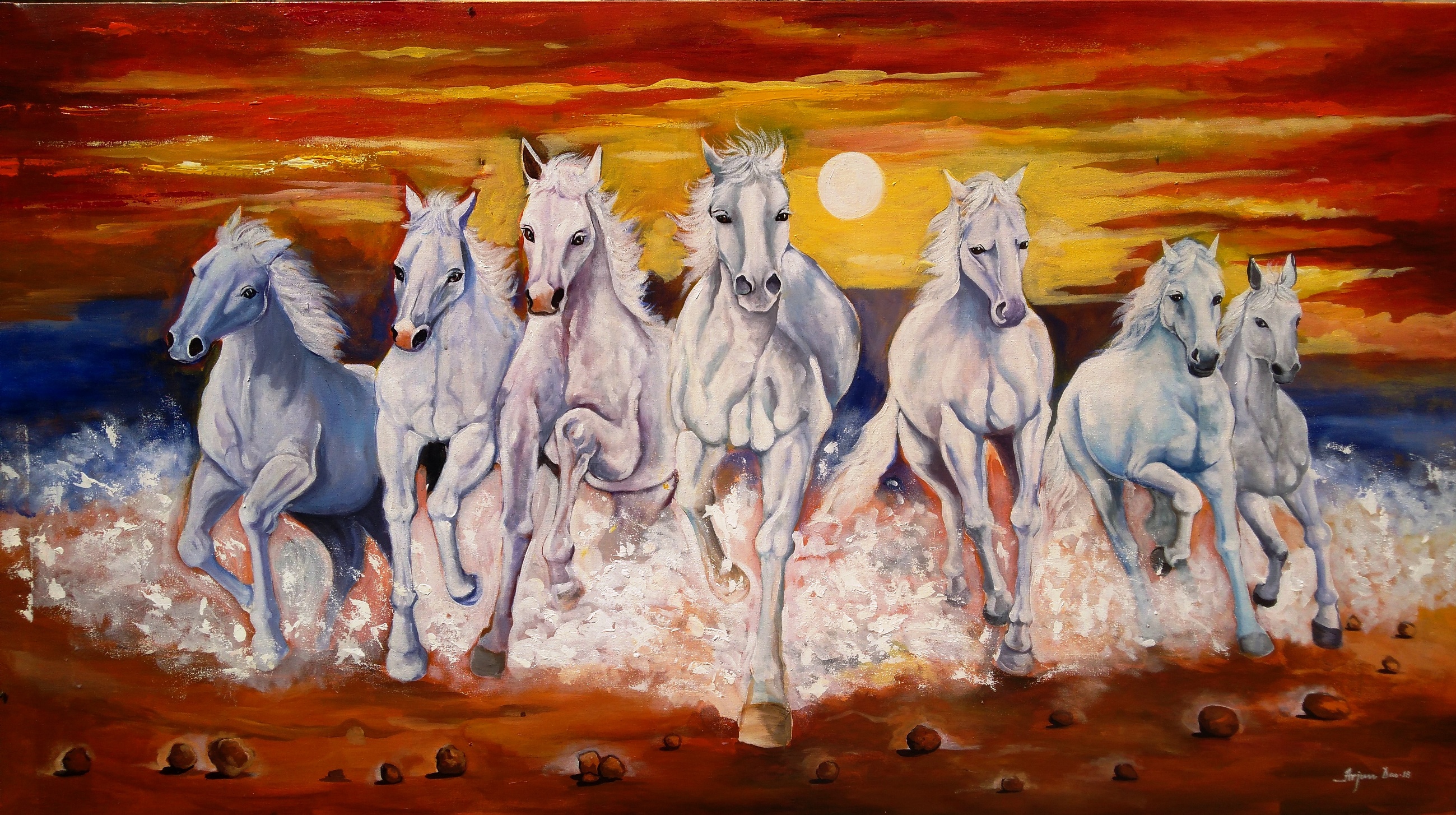 Seven white horse 13488