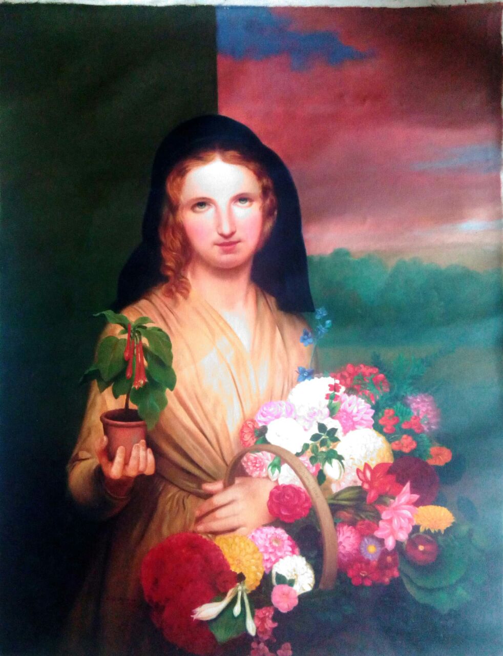 Repainting of The flower Girl 13733