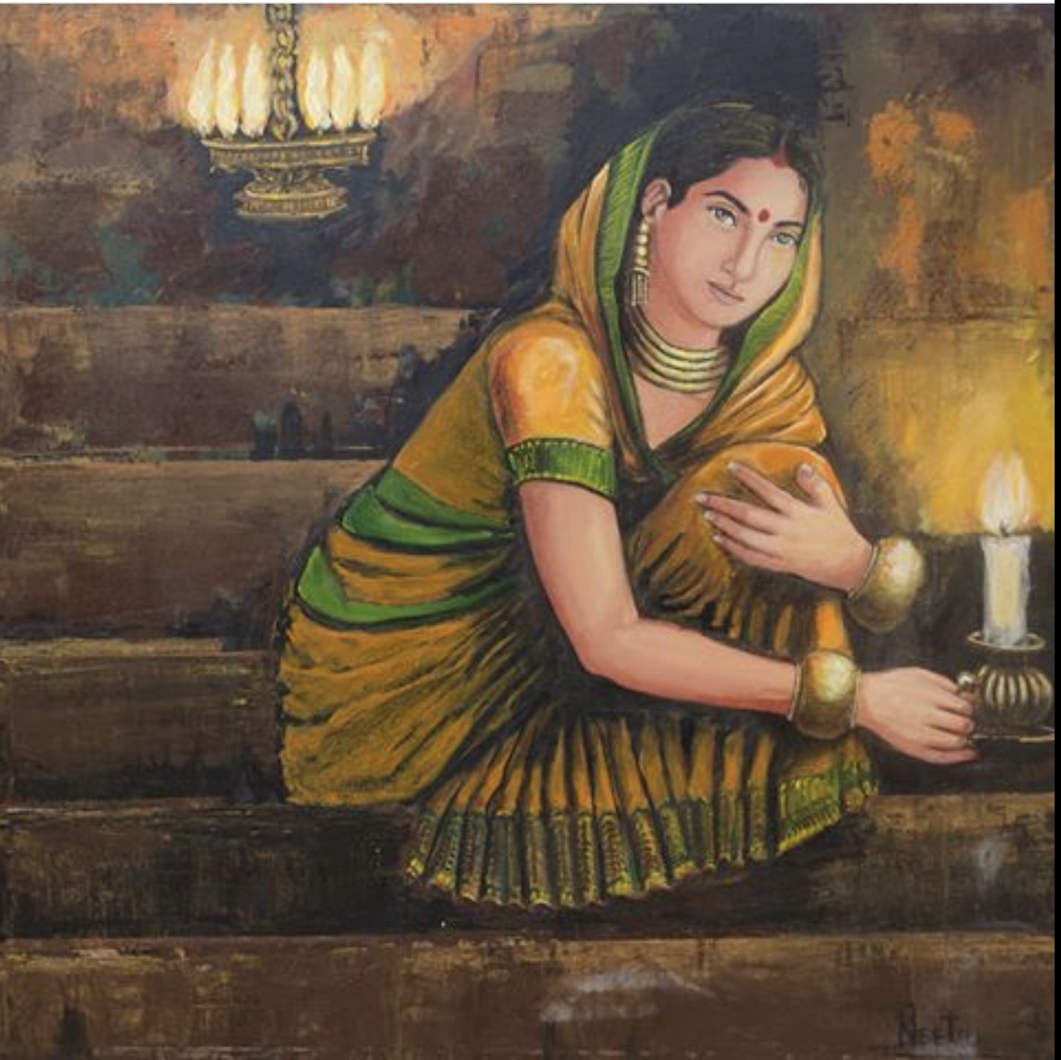Buy Painting Prayer Artwork No 15788 by Indian Artist Neetu Dewani