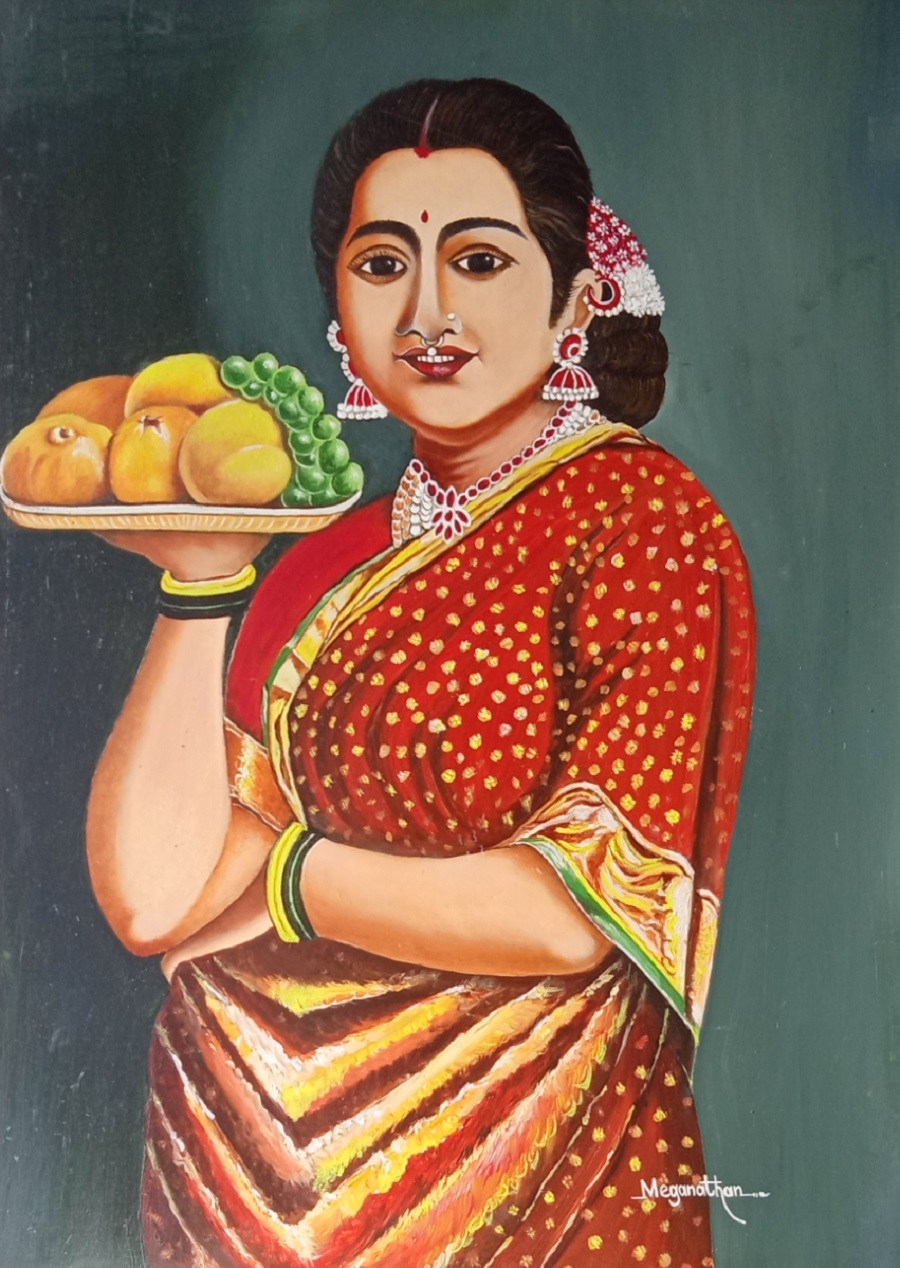 Maharashtrian Lady Oil Painting 16026