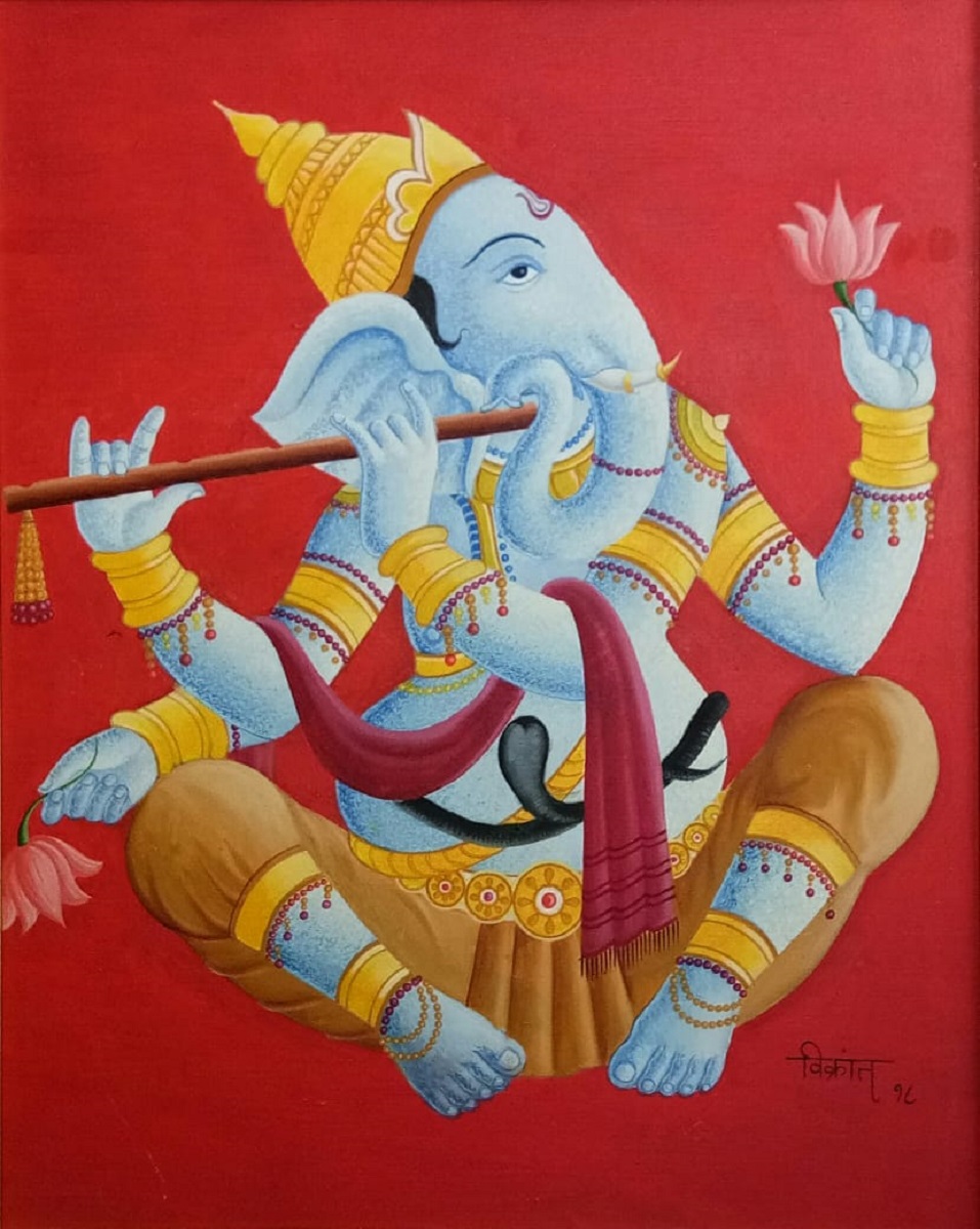Ganesha playing Basuri 16890