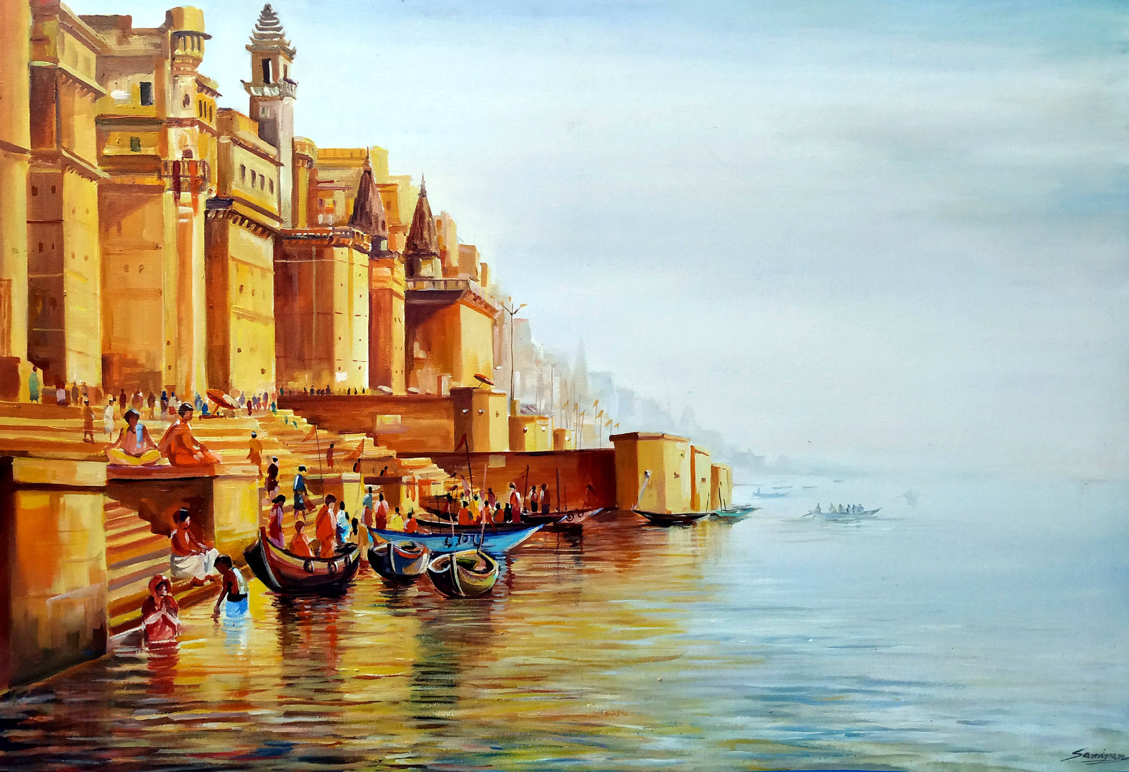 Varanasi Ghats At Early Morning 17754