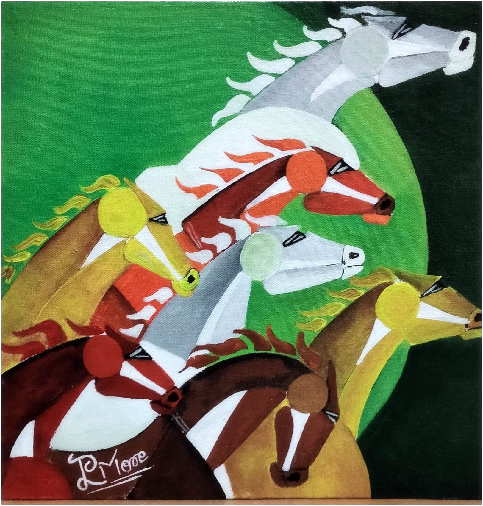 MODERN ART  SEVEN HORSE 18049