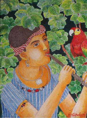 Buy Painting Bonalu Artwork No 3562 by Indian Artist Narahari Bhawandla